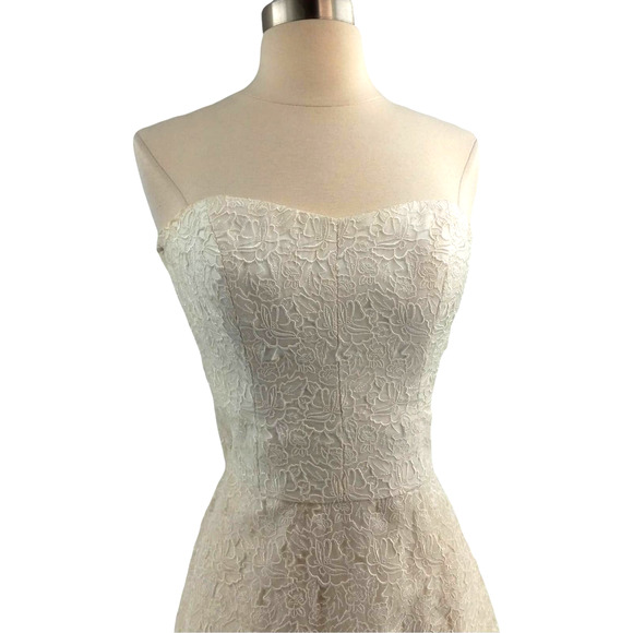 Nicole Miller Collection White Strapless Dress Size 2 EUC - Picture 4 of 10